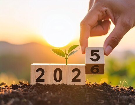 changing year block 2025 ending and welcome 2026 Growth and Investment in 2025/2026