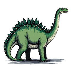 Brontosaurus dinosaur vector illustration isolated
