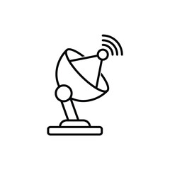 Broadcasting Outline Vector Icon