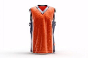 Basketball jersey in 3D, set against a white background with plastic design.