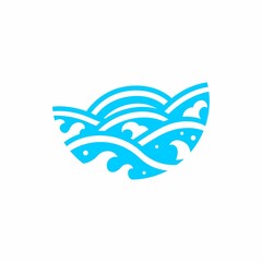 logo design Water wave icon vector