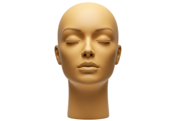 Isolated Mannequin Head Tan Skin Tone for Display
