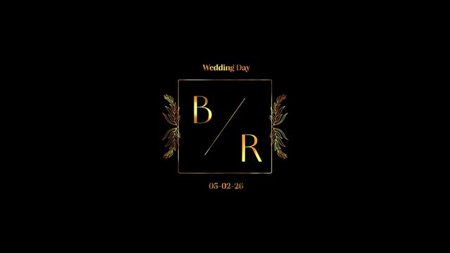 Gold Wedding Monogram 12