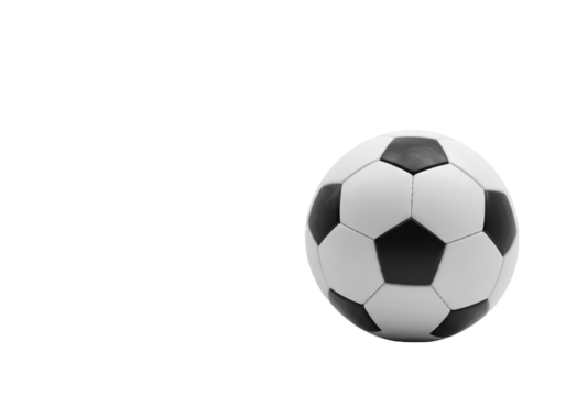 Isolated Soccer Ball Classic Black and White Pattern