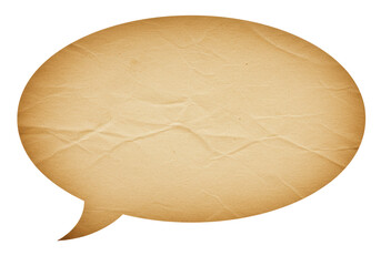 Isolated Round Paper Speech Bubble Vintage Dialogue