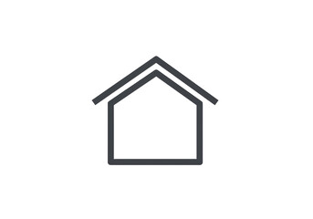 Isolated Minimalist Home Icon Representing Shelter and Simplicity
