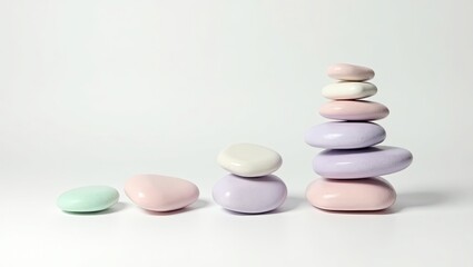 zen stones on a white background
