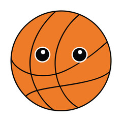 Basketball ball cartoon icon vector illustration graphic design vector illustration graphic design