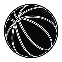 Fototapeta premium Basketball ball icon. Simple illustration of basketball ball vector icon for web