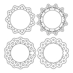 Thin outline round borders for artistic design