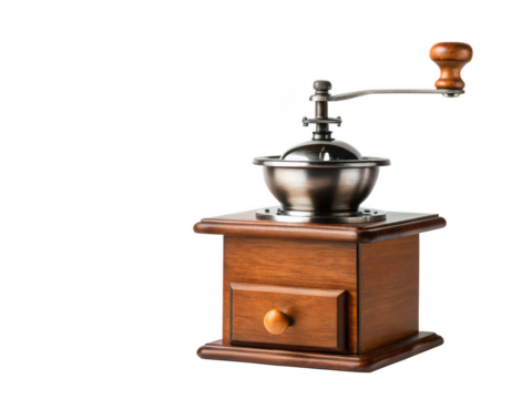 Retro coffee grinder png vintage coffee grinder png manual coffee grinder png old style grinder png kitchen grinder png retro kitchen tool png coffee mill png transparent background image