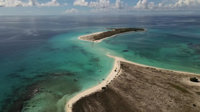 Video taken with a stabilized drone atCAYO DE AGUA, Los Roques, Venezuela