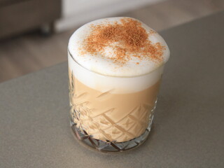 coffee latte with cinnamon
