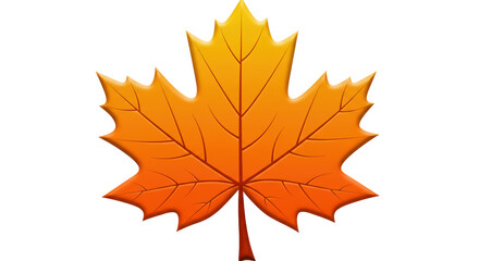Isolated autumn maple leaf