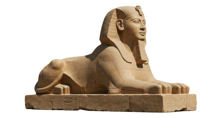Isolated Sculpture of Great Sphinx of Giza