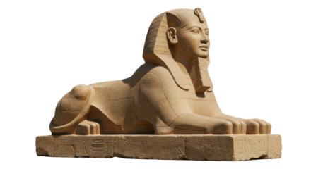 Isolated Sculpture of Great Sphinx of Giza
