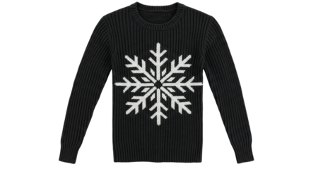 Isolated snowflake pattern knitted sweater