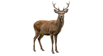 Isolated Red Deer Stag