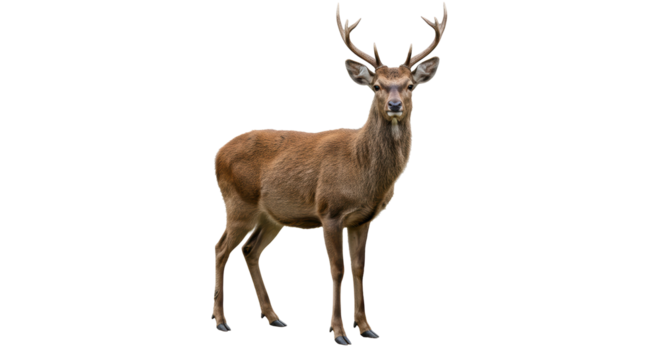 Isolated Red Deer Stag