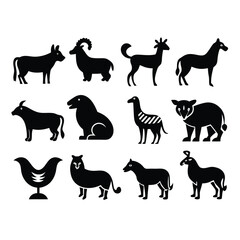 Clean Minimalist Black Animal Logo Concepts