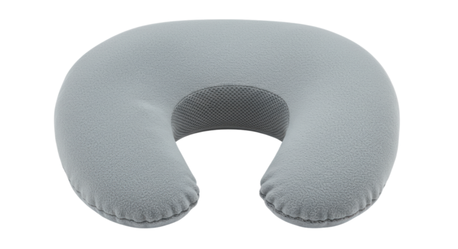 Isolated grey neck pillow