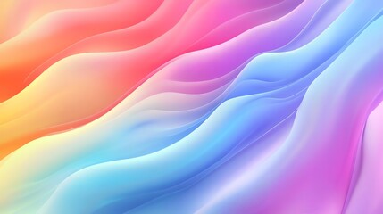 Abstract Wavy Rainbow Gradient Background