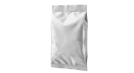 Isolated Blank Foil Packaging