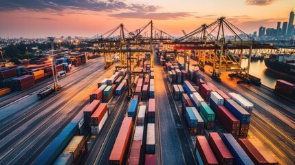 Cross-border trade infrastructure showing Indian and EU-linked logistics chains