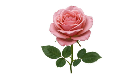 Isolated pink rose