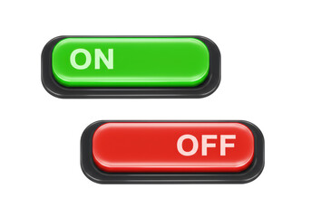 Isolated On and Off Buttons