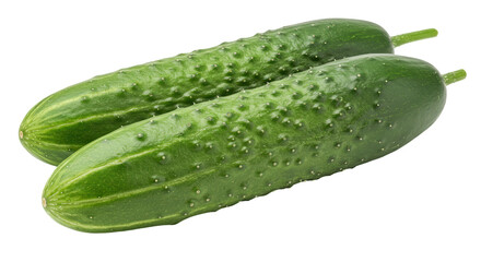 Isolated two cucumbers