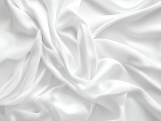 Obraz premium Abstract White Fabric Folds Minimal Light Background