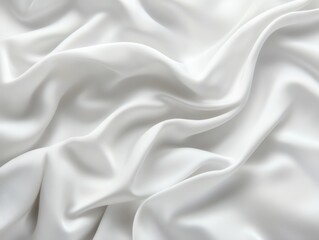 Obraz premium Abstract White Fabric Folds Minimal Light Background
