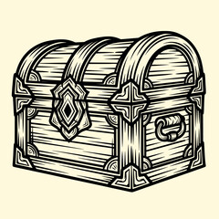 Mystery Casket Symbol - High Contrast Black Outline