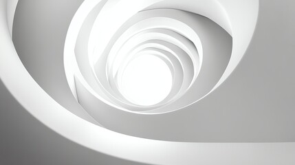 Obraz premium Abstract White Spiral Structure with Shallow Depth and Subtle Lighting