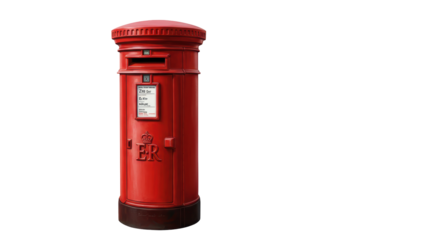 Isolated Red British Post Box