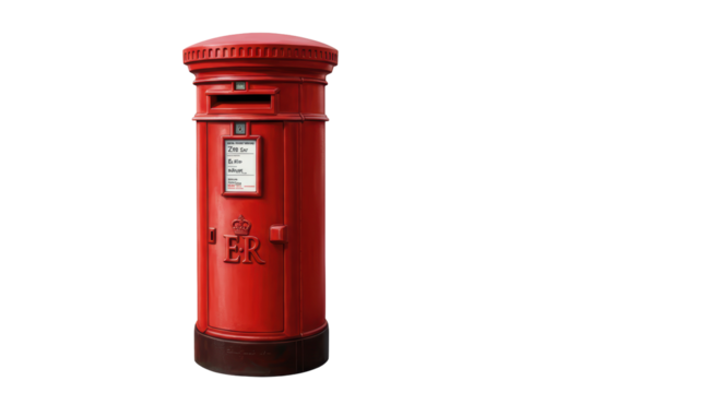 Isolated Red British Post Box