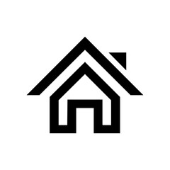 Clean vector of a house symbol with stylized roof and door geometry. Minimalist home icon perfect for real estate, construction, or property services.



