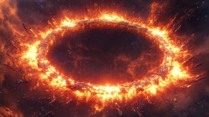 Obraz premium A dying star's solar energy, absorbing its last burst of energy