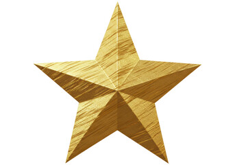 Isolated Shimmering Golden Star Symbol on White
