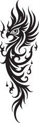 Fototapeta premium Tribal Flame and Dragon Tattoo Designs vector bundle