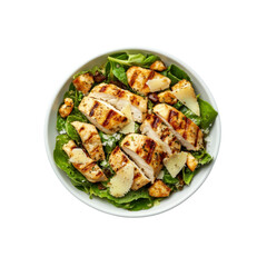 Delicious Grilled Chicken Caesar Salad in a Bowl