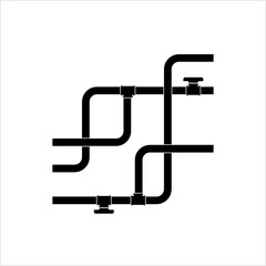 Pipe Icon, Plumbing Work, Gas,, Air, Water, Oil, Liquid Pipeline