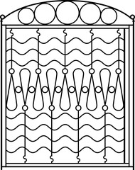 Wrought Iron Gate, Ornamental Design
