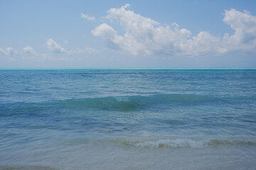 Seascape of Indian Ocean from jambiani beach in African Zanzibar island in Tanzania