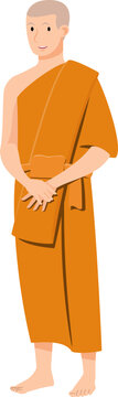 monk cartoon Asian character modern style avatar
