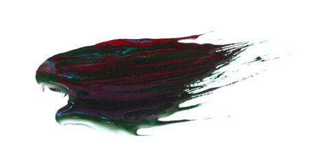 Abstract background oil paint stroke with space for your own tex. colorful oil paint stroke on white paper background