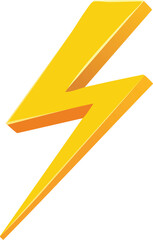 T-shirt design Vector Featuring Diagonal Yellow Lightning Bolt with Bold Edges and Gradient Shading