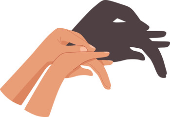 Elephant Hand Shadow Puppet