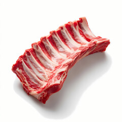Ribs steak realistic image on white background